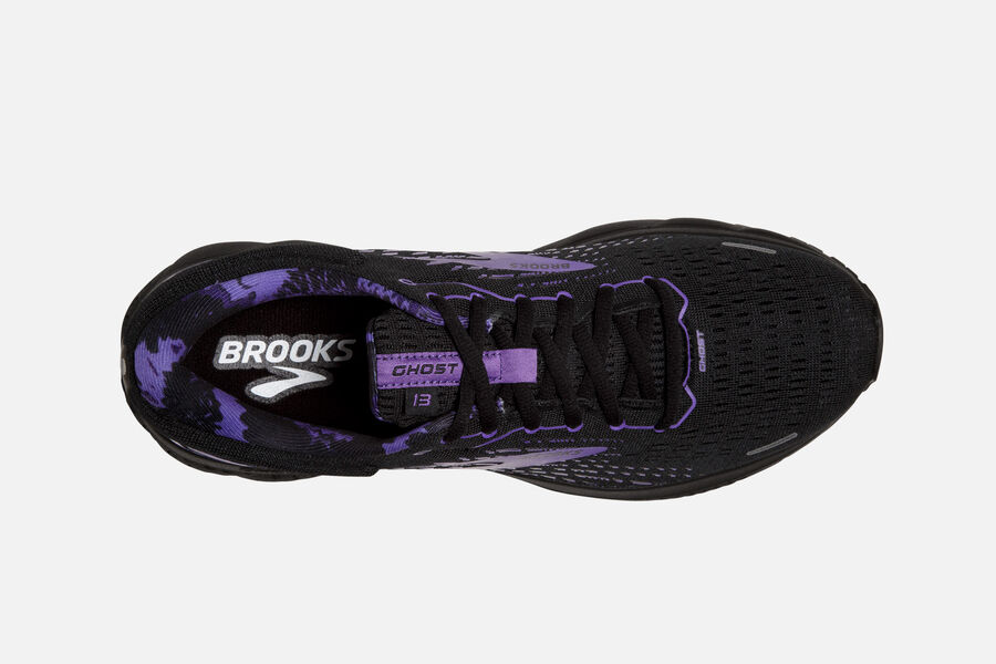 Ghost 13 Road Brooks Running Shoes NZ Mens - Black/Purple - EHCJIS-759